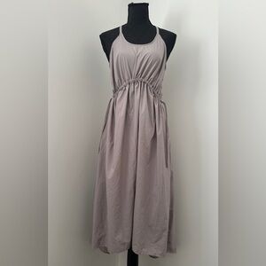 Zella - Sleeveless Gathered Waist Maxi Dress in Dusty Mauve - Small
